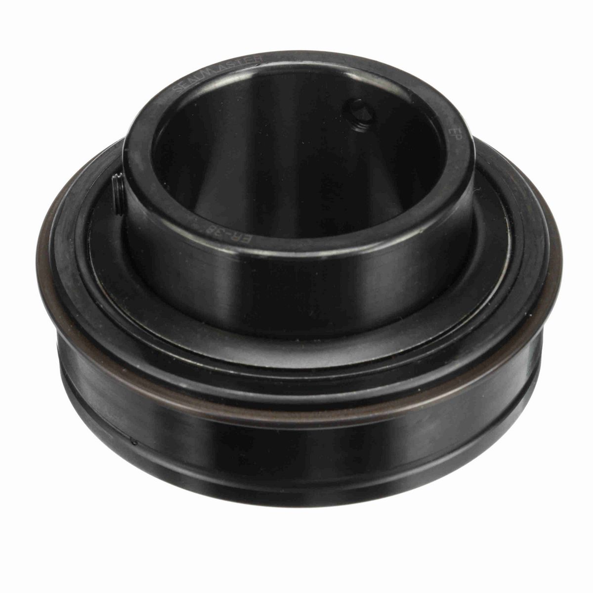 Sealmaster Mounted Insert Only Ball Bearing - 52100 Bearing Steel, Black Oxided - Setscrew Lock - ER-38