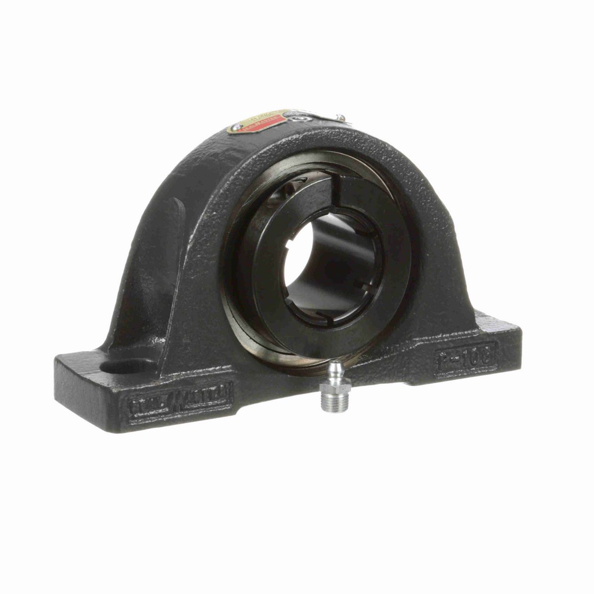 Sealmaster Mounted Cast Iron Two Bolt Pillow Block Ball Bearing - 52100 Bearing Steel, Black Oxided - Concentric Lock - NPMH-23T
