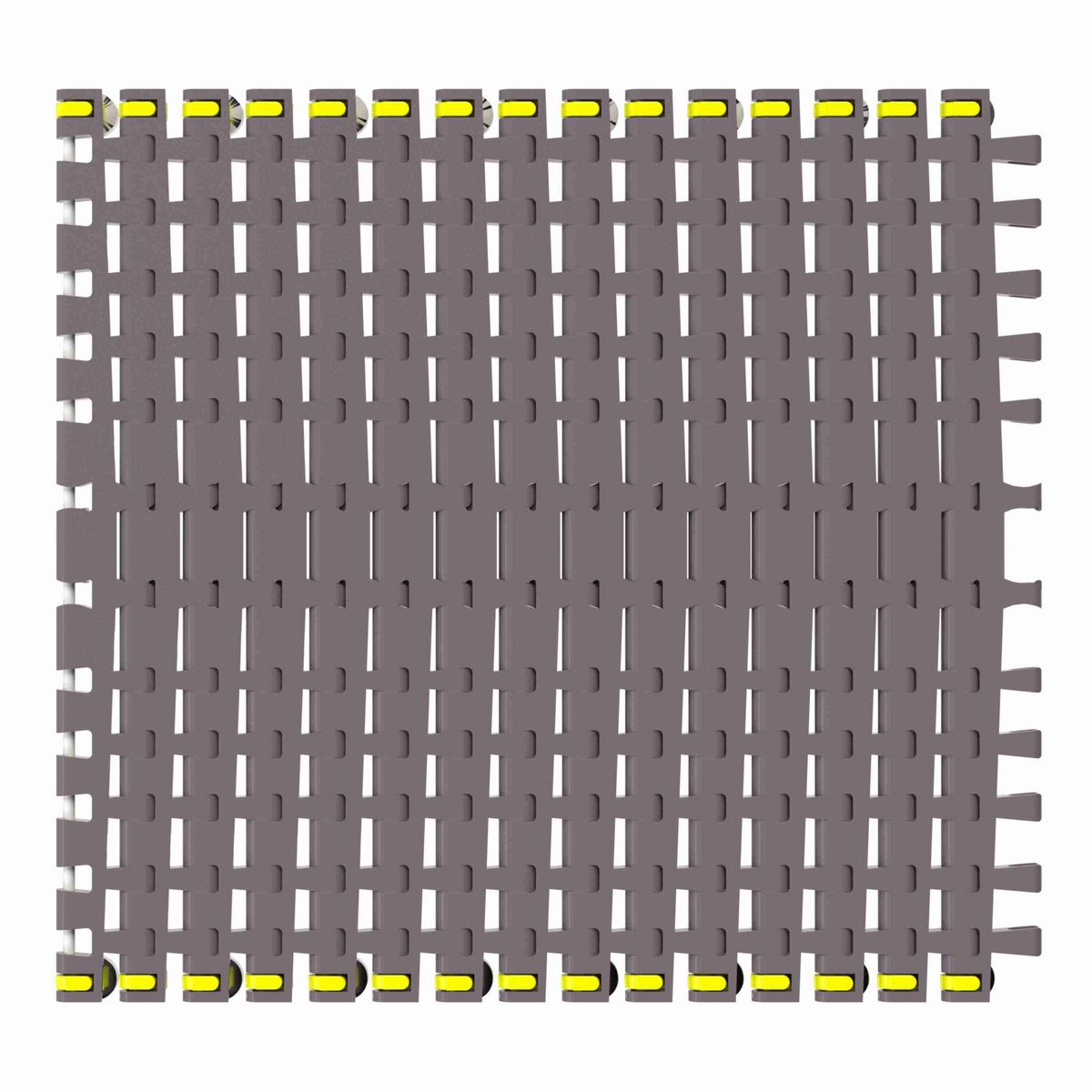 Rexnord 7956B Side-flexing Flush Grid, Material: Brown High Performance, Width: 18in, Pitch: 1.25in - 10324706