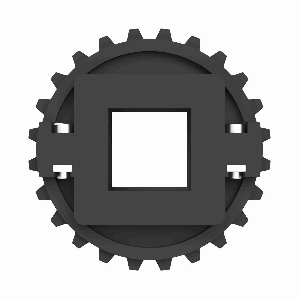Rexnord 1500 Series Split Molded Nylon Sprocket with 24 Teeth and a 1-1/2in Square Bore - 614-142-3