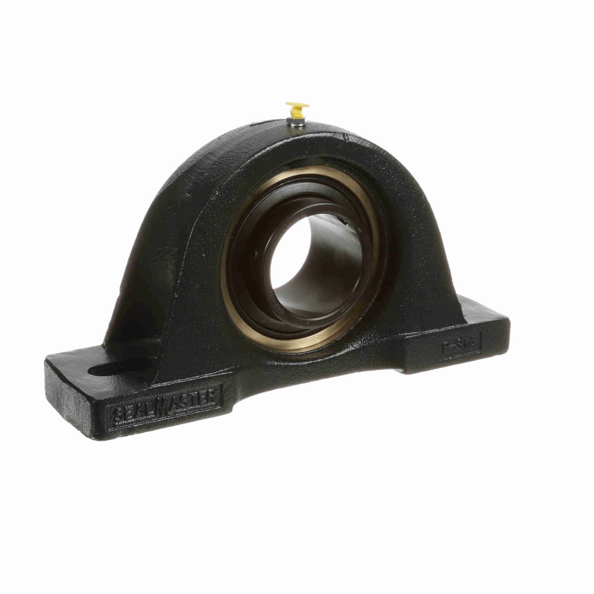 Sealmaster Mounted Cast Iron Two Bolt Pillow Block Ball Bearing - 52100 Bearing Steel, Black Oxided - Setscrew Lock - EMP-51