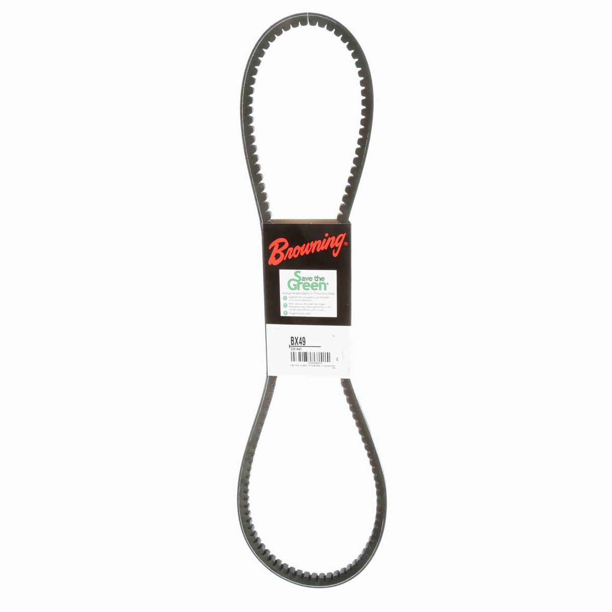 Browning EPDM Notched Belt 98% Efficient - BX49