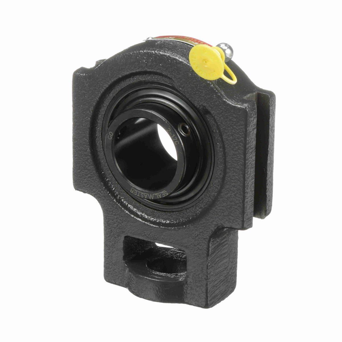 Sealmaster Mounted Cast Iron Wide Slot Take Up Ball Bearing - 52100 Bearing Steel, Black Oxided - Setscrew Lock - ST-23C