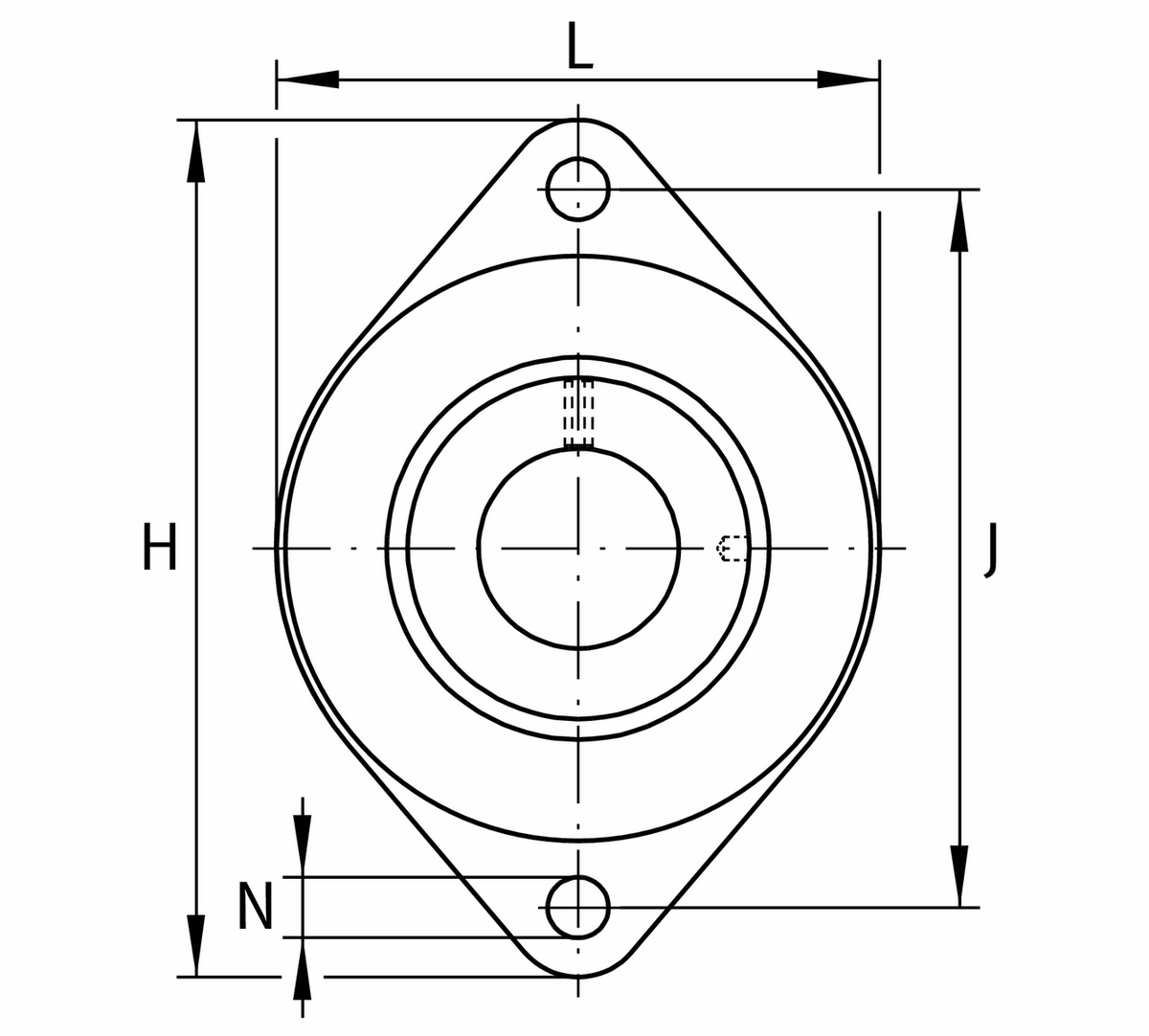 Фланцевый корпус INA RCSMF12-XL (RCSMF12)