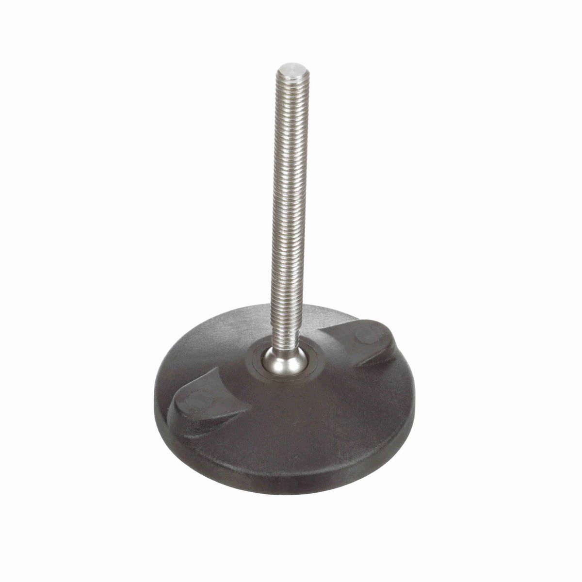 System Plast Articulating Plastic Leveler; Series: VG-511, Base Diameter: 4, Spindle Length: 4.6-in, Thread: 1/2-13 - VG-511-04-S12-L5