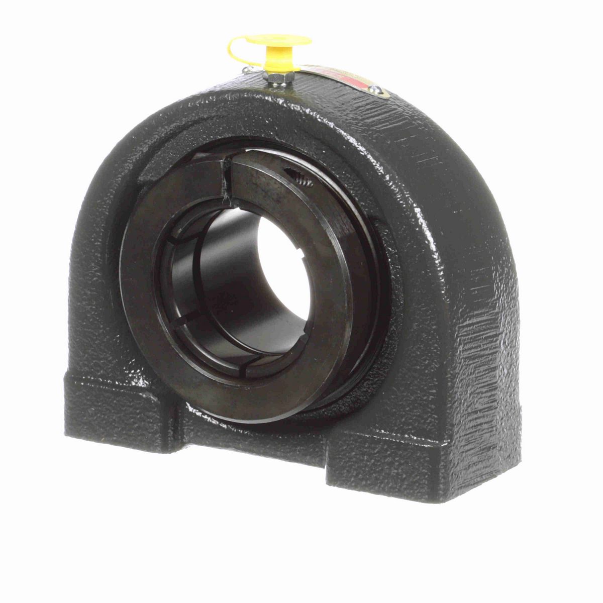 Sealmaster Mounted Cast Iron Tapped Base Pillow Block Ball Bearing - 52100 Bearing Steel, Black Oxided - Concentric Lock - TB-28T
