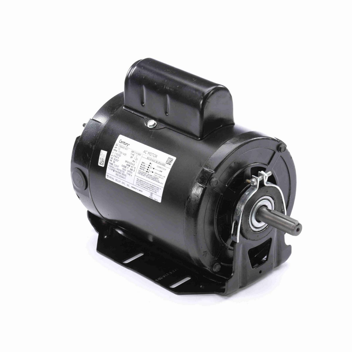 Century Fan and Blower Motor, 1/2 HP, 1 Ph, 60/50* Hz, 115/230 V, 1800 RPM, 56 Frame, OPEN - RS1054AV1