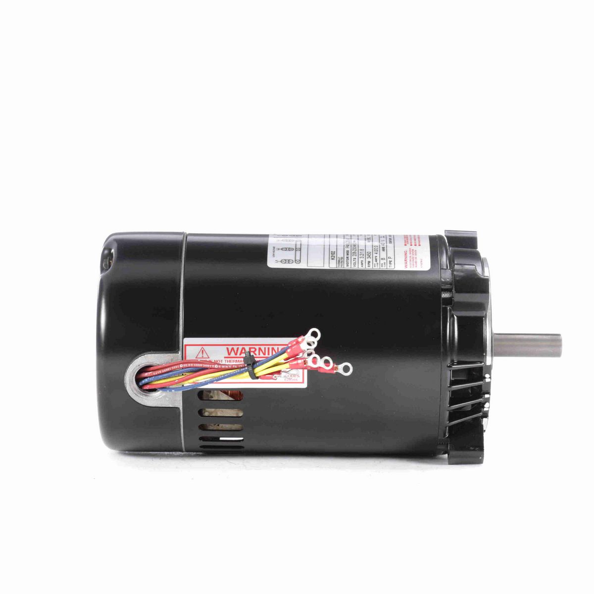 Century Pool Pump Motor, 1 HP, 3 Ph, 60 Hz, 208-230/460 V, 3600 RPM, 56C Frame, ODP - K3102