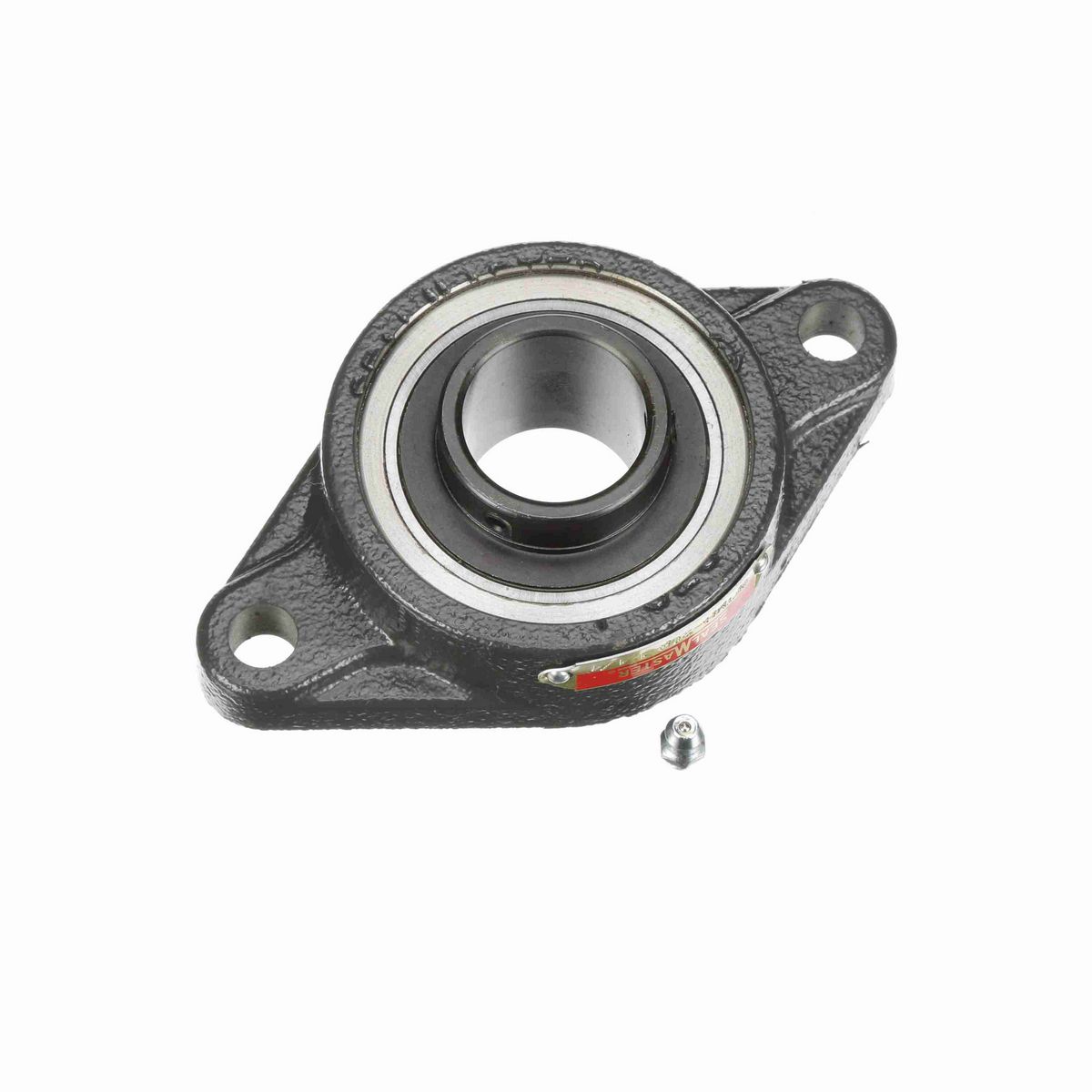 Sealmaster Mounted Cast Iron Two Bolt Flange Ball Bearing - 52100 Bearing Steel, Black Oxided - Setscrew Lock - SFTMH-20R