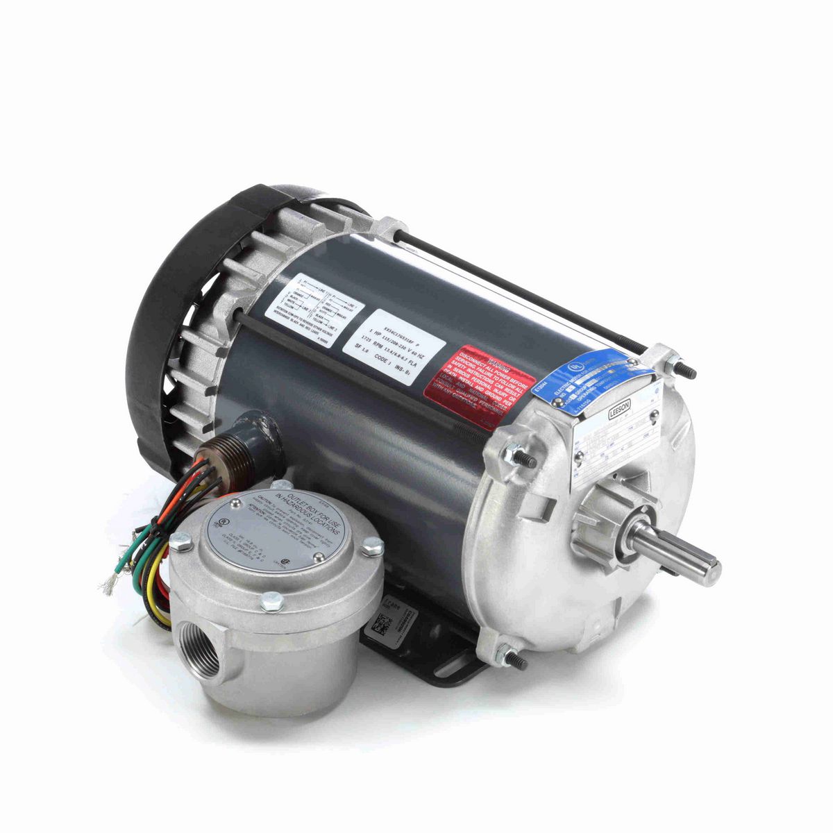LEESON Explosion Proof Motor, 1 HP, 1 Ph, 60 Hz, 115/230 V, 1800 RPM, 56 Frame, EPFC - G659