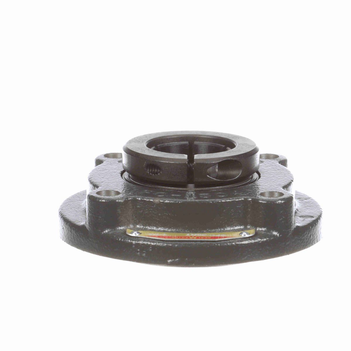 Sealmaster Mounted Cast Iron Flange Cartridge Ball Bearing - 52100 Bearing Steel, Black Oxided - Concentric Lock - SFC-20RT