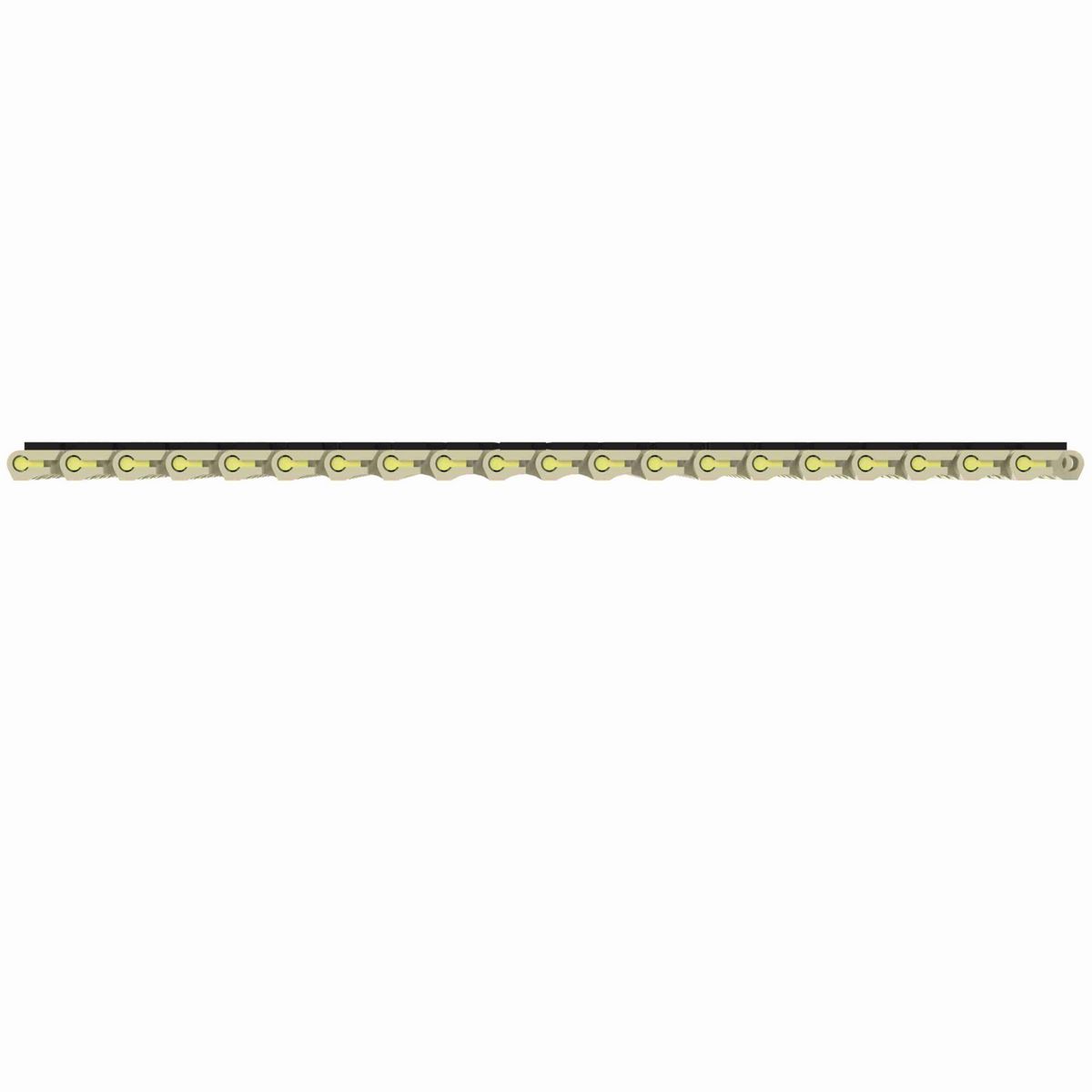 Rexnord 1505 RubberTop® Straight Running RubberTop®, Material: Beige High Temperature, Width: 21in, Pitch: 15mm - 10714019