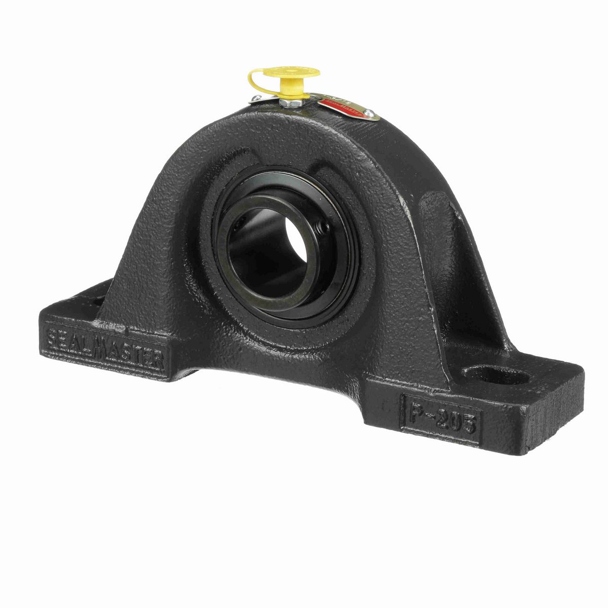 Sealmaster Mounted Cast Iron Two Bolt Pillow Block Ball Bearing - 52100 Bearing Steel, Black Oxided - Setscrew Lock - SP-19
