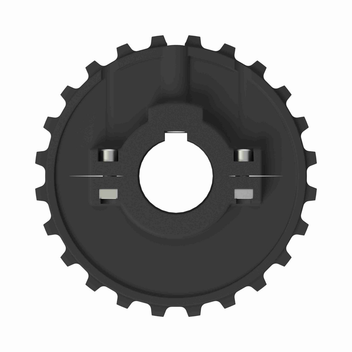 Rexnord 5930 Series Split Molded Nylon Sprocket and a 24 Teeth with 1-7/16in Round Shaft-Ready Bore with Keyway & Setscrew - 614-107-4