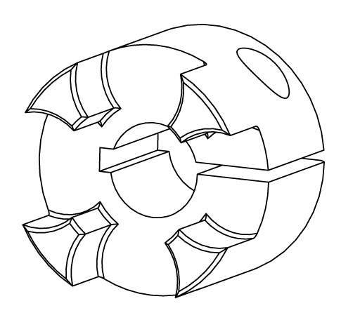 Curved Jaw Clamping Hub w/ Single Slot w/ Keyway (CWK) Timken 68514476514