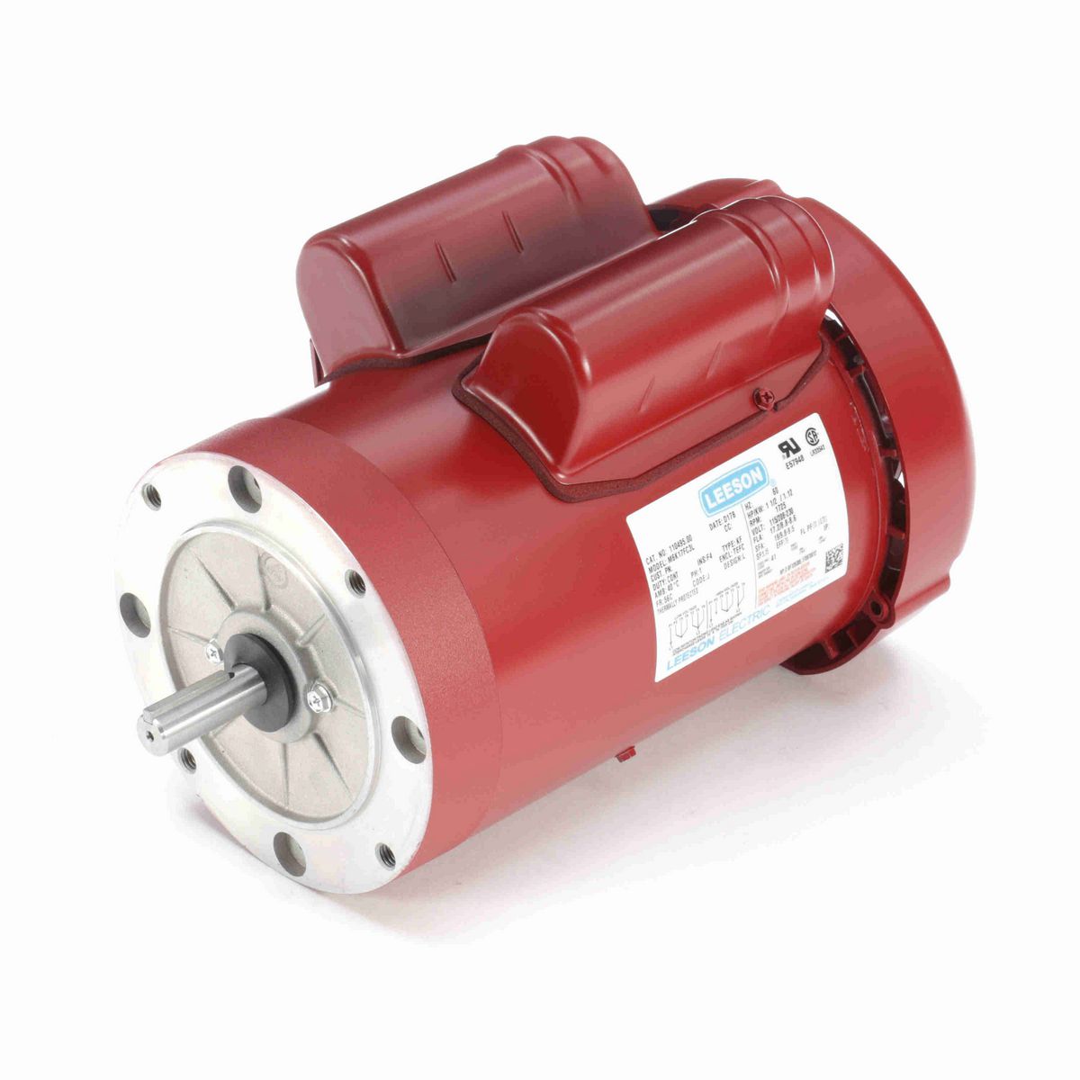 LEESON Agricultural Motor, 1.50 HP, 1 Ph, 60 Hz, 115/230 V, 1800 RPM, 56C Frame, TEFC - 110495.00