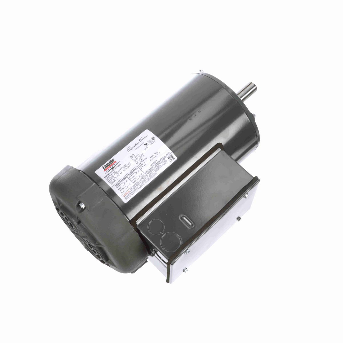 LEESON General Purpose Motor, 3 HP, 1 Ph, 60 Hz, 208-230 V, 3600 RPM, 145T Frame, TEFC - LM24714