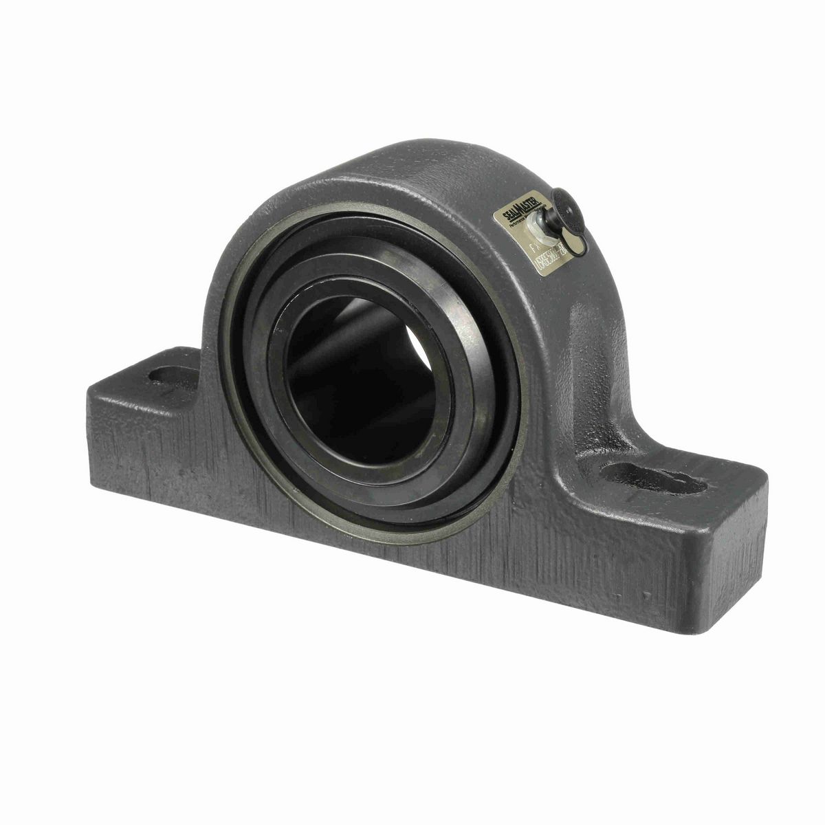 Sealmaster Mounted Ductile Iron Two Bolt Pillow Block Spherical Roller - 52100 Bearing Steel, Black Oxided - Collar Mount Lock - USRBE5000-207
