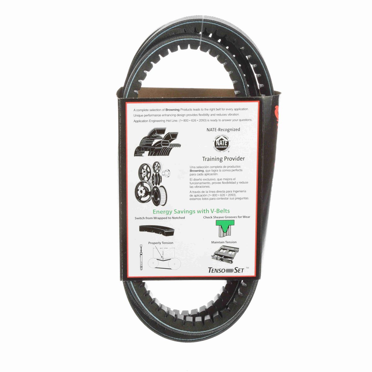 Browning EPDM Notched Belt 98% Efficient - BX72