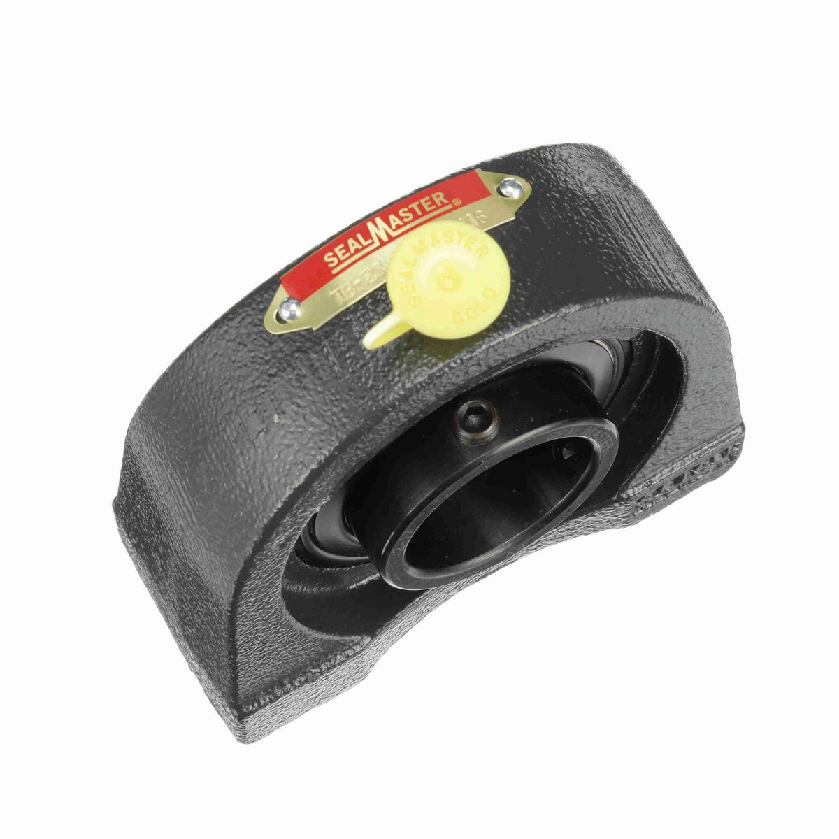 Sealmaster Mounted Cast Iron Tapped Base Pillow Block Ball Bearing - 52100 Bearing Steel, Black Oxided - Setscrew Lock - TB-23