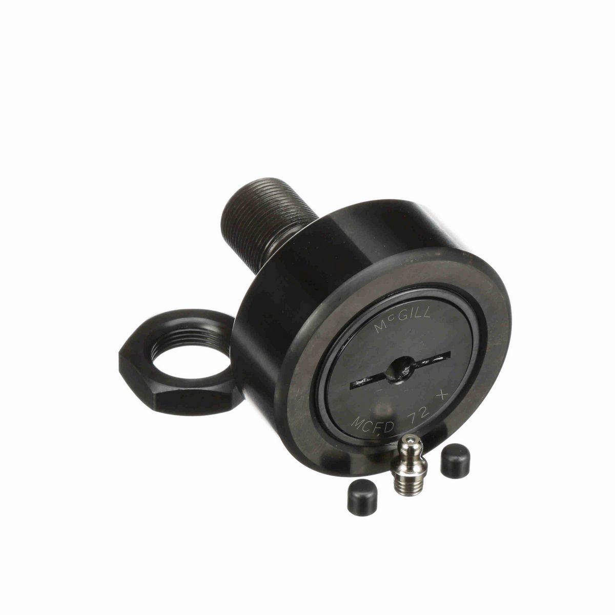 Опорный ролик с цапфой McGill CAMROL MCFD 72 X, цилиндрический, повышенной грузоподъемности, со щитком, со шлицем под отвёртку, метрический