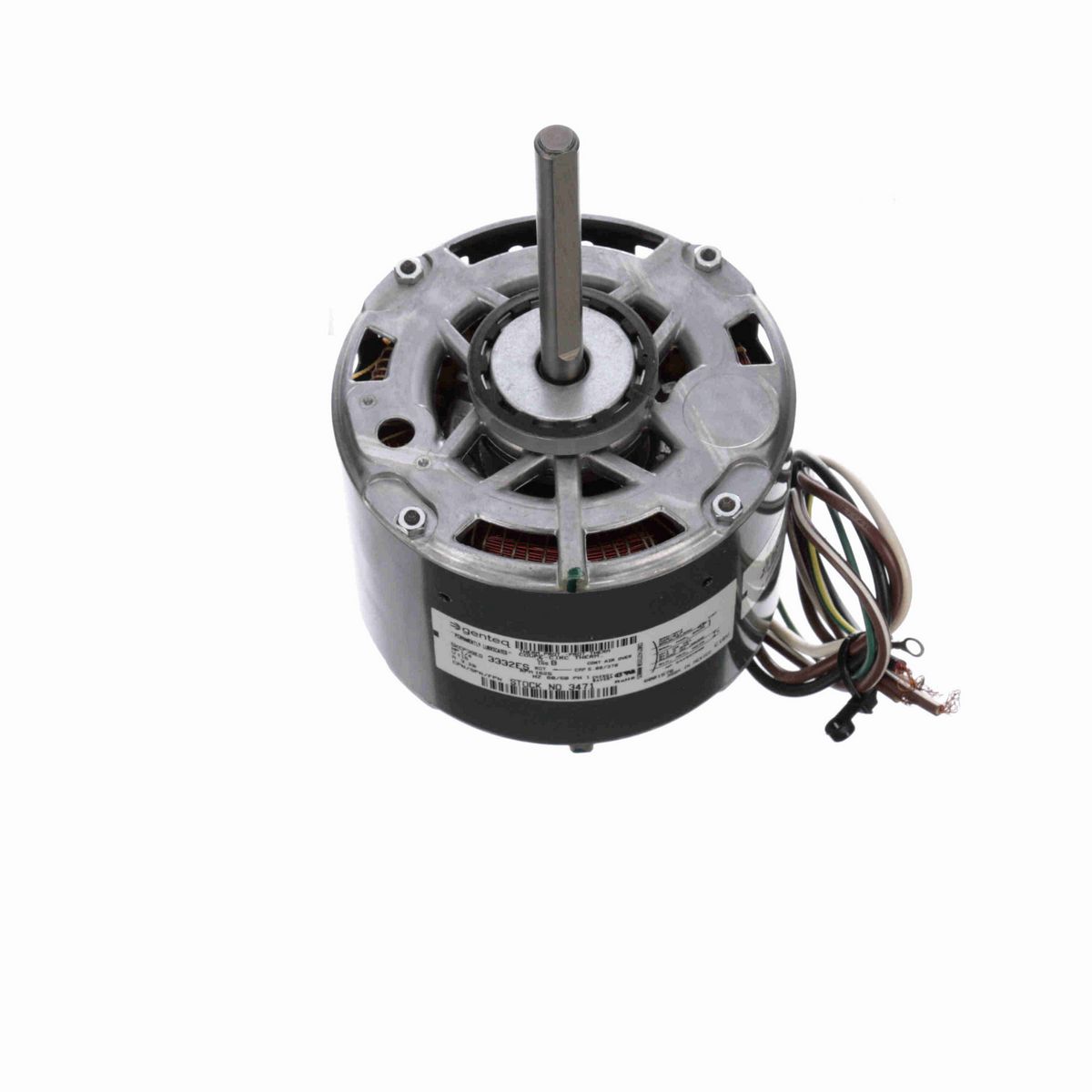 Genteq Fan and Blower Motor, 1/4 HP, 1 Ph, 60/50 Hz, 115 V, 1625 RPM, 1 Speed, 48 Frame, OPAO - 3471