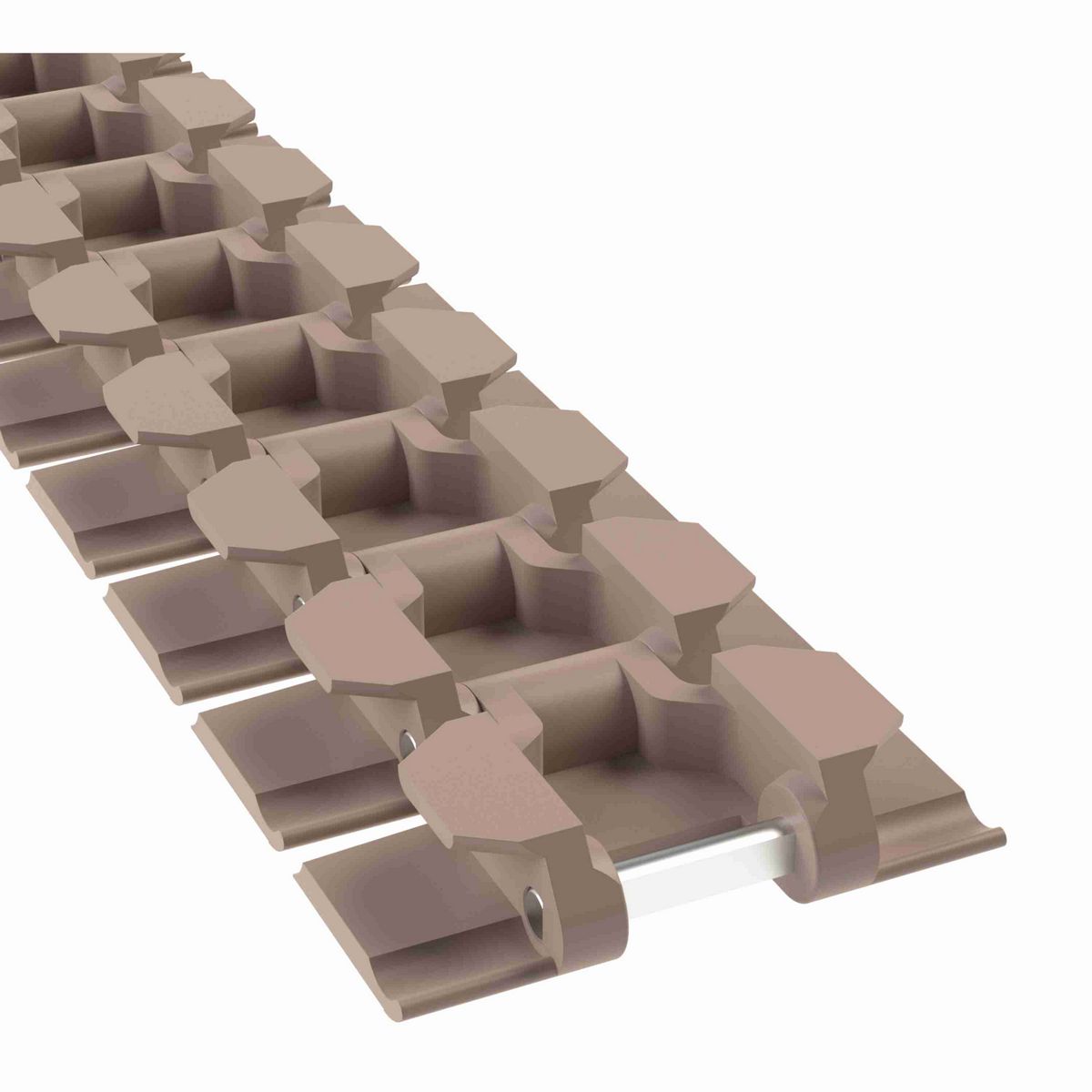 Rexnord 879TAB Side-flexing Solid Top, Material: Tan Low Friction, Width: 3.25in, Pitch: 1.5in - LF879TK3-1/4