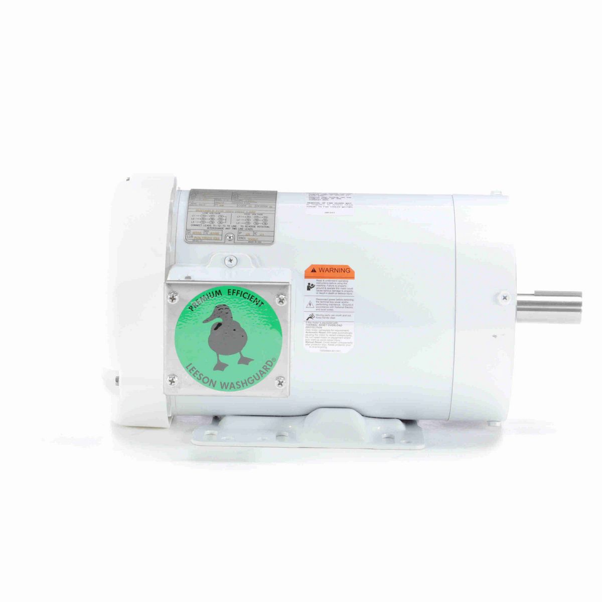 LEESON White Duck™ General Purpose Motor, 3 HP, 3 Ph, 60 Hz, 230/460 V, 3600 RPM, 145TC Frame, TEFC - 121870.00