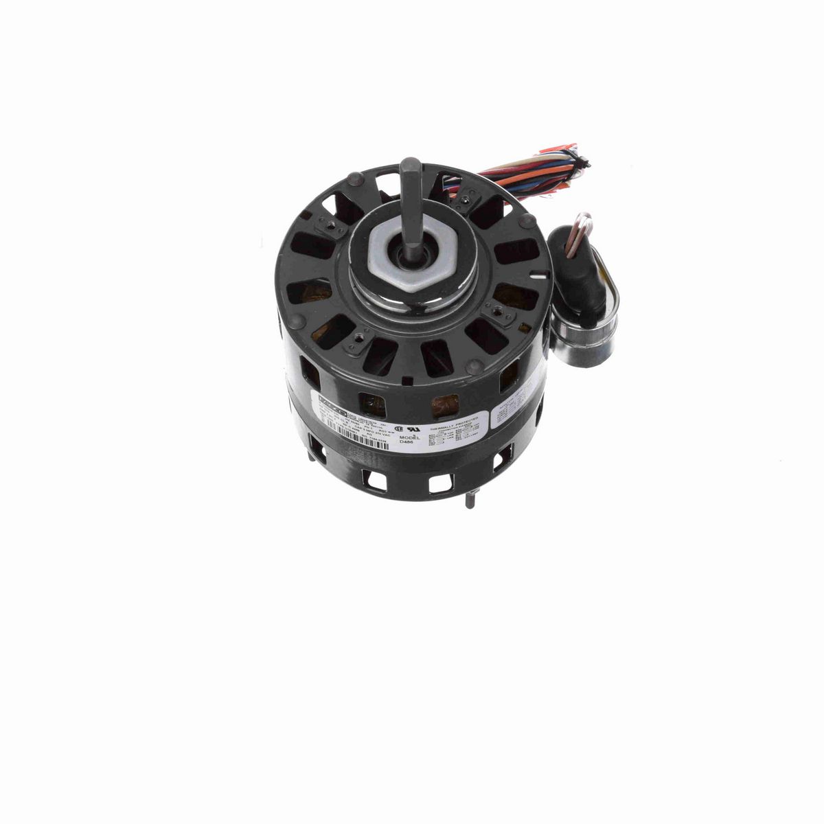 FASCO Refrigeration Motor, 1/10 HP, 1 Ph, 60 Hz, 115/208-230 V, 1550 RPM, 1 Speed, 42 Frame, OAO - D486