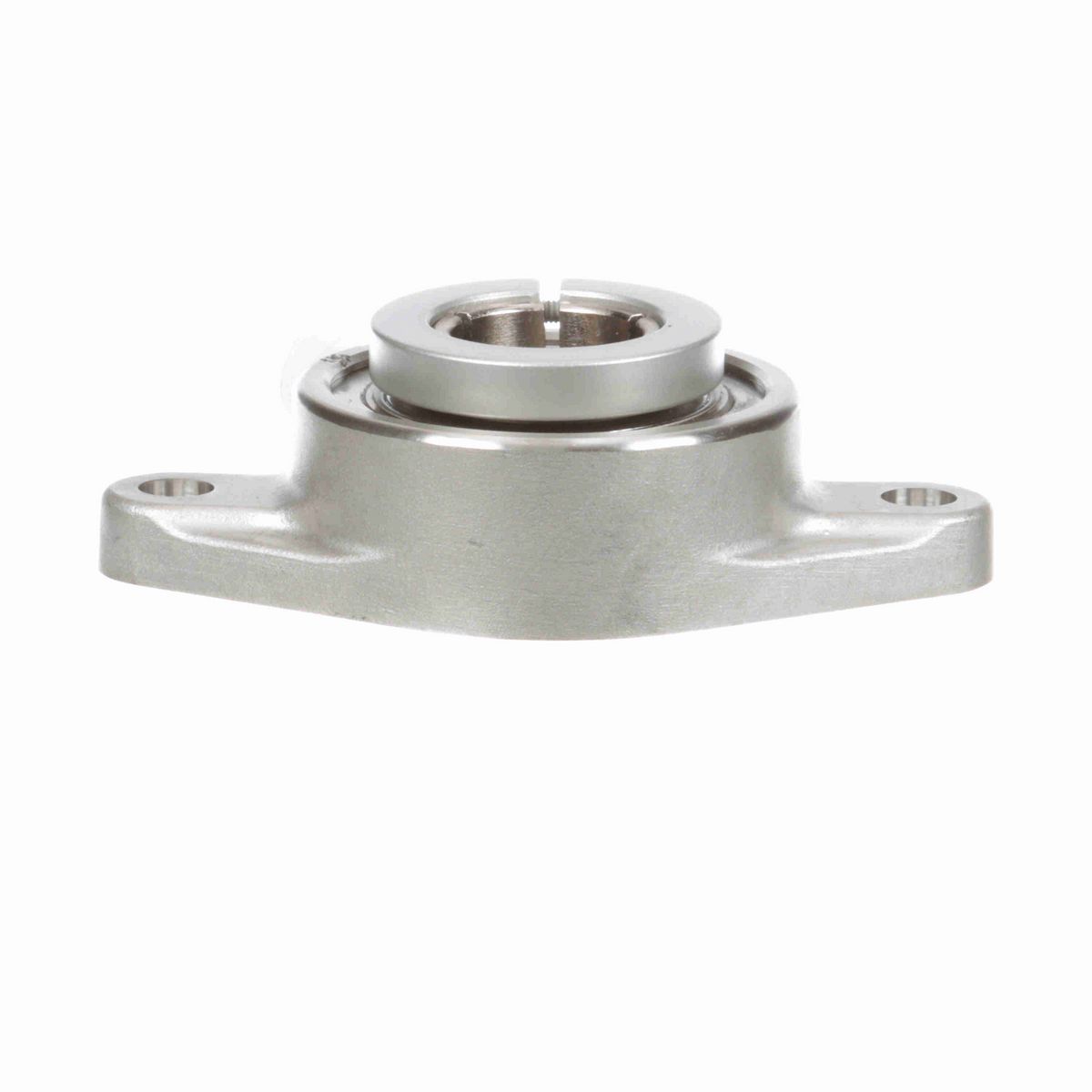 Sealmaster Mounted Stainless Steel Two Bolt Flange Ball Bearing - 52100 Bearing Steel, Phosphorus Nickel Coated - Concentric Lock - Corrosion Resistant - CRFTS-PN206T