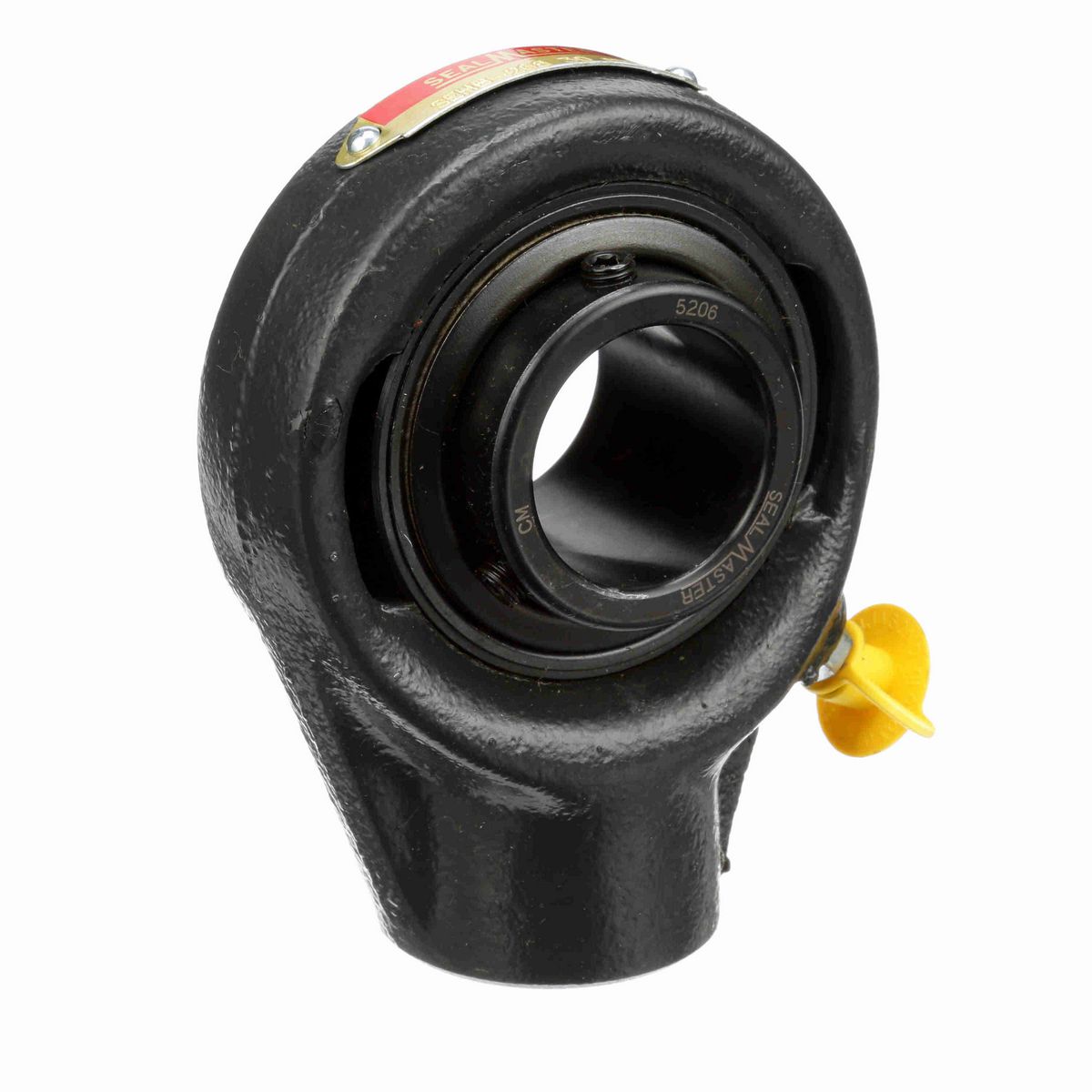 Sealmaster Mounted Cast Iron Hanger Unit Ball Bearing - 52100 Bearing Steel, Black Oxided - Setscrew Lock - SEHB-206