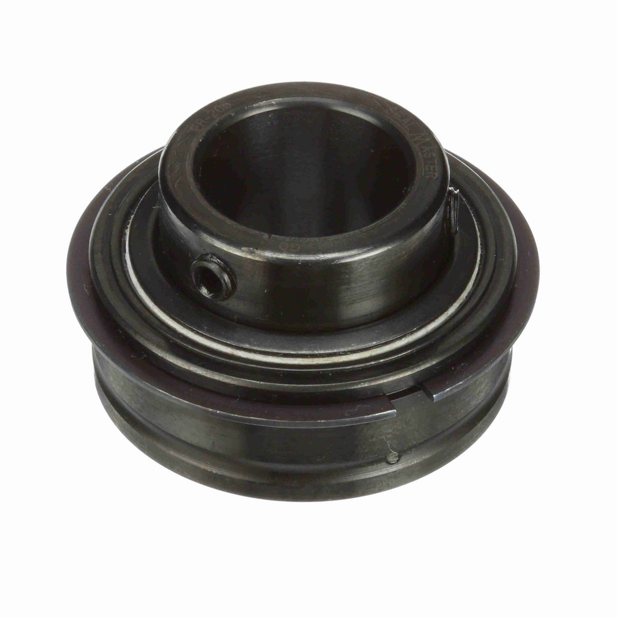 Sealmaster Mounted Insert Only Ball Bearing - 52100 Bearing Steel, Black Oxided - Setscrew Lock - ER-205