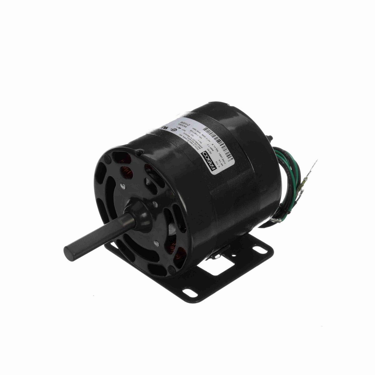 FASCO OEM Replacement Motor, 1/4 HP, 1 Ph, 60 Hz, 115 V, 1600 RPM, 1 Speed, 4.4" Diameter, OAO - D1006