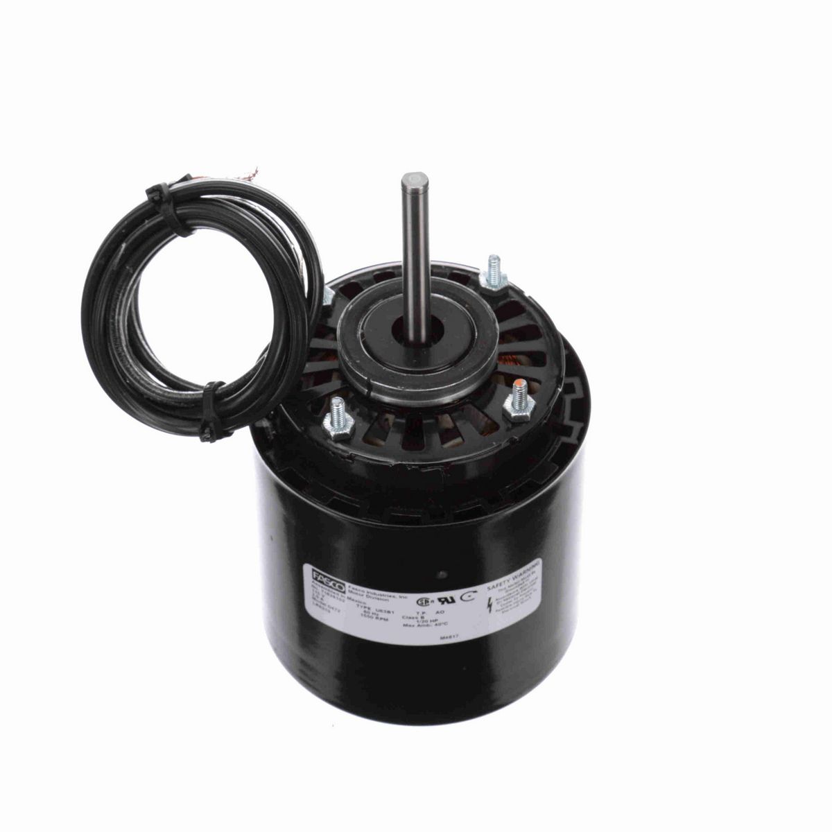 FASCO Refrigeration Motor, 1/20 HP, 1 Ph, 60 Hz, 115 V, 1550 RPM, 1 Speed, 3.3" Diameter, OAO - D472