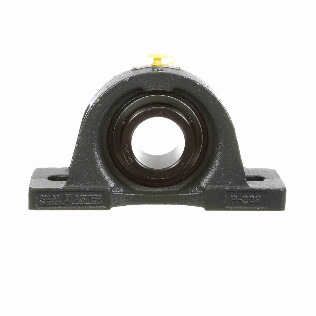 Sealmaster Mounted Cast Iron Two Bolt Pillow Block Ball Bearing - 52100 Bearing Steel, Black Oxided - Setscrew Lock - MP-31