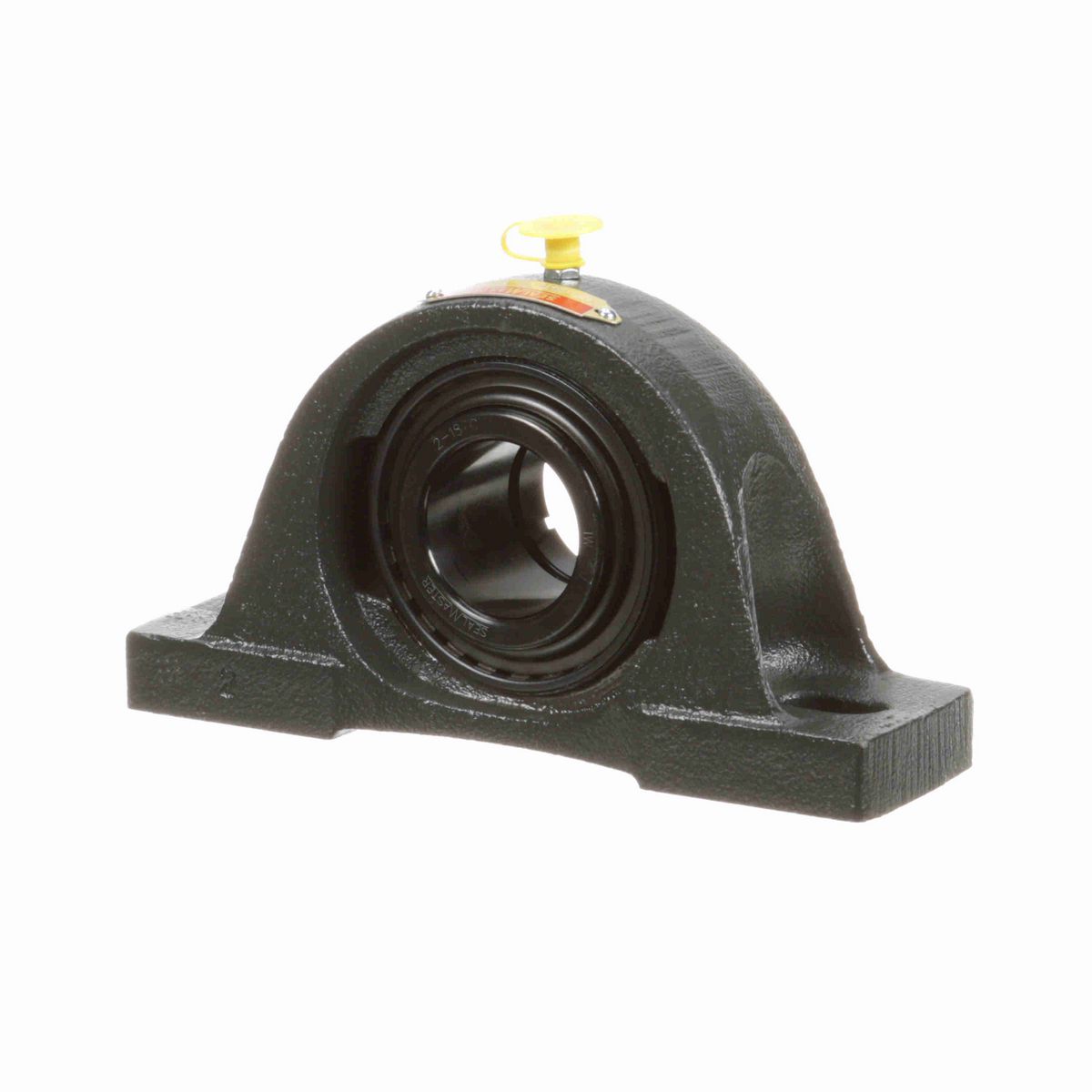 Sealmaster Mounted Cast Iron Two Bolt Pillow Block Ball Bearing - 52100 Bearing Steel, Black Oxided - Concentric Lock - NP-24TC