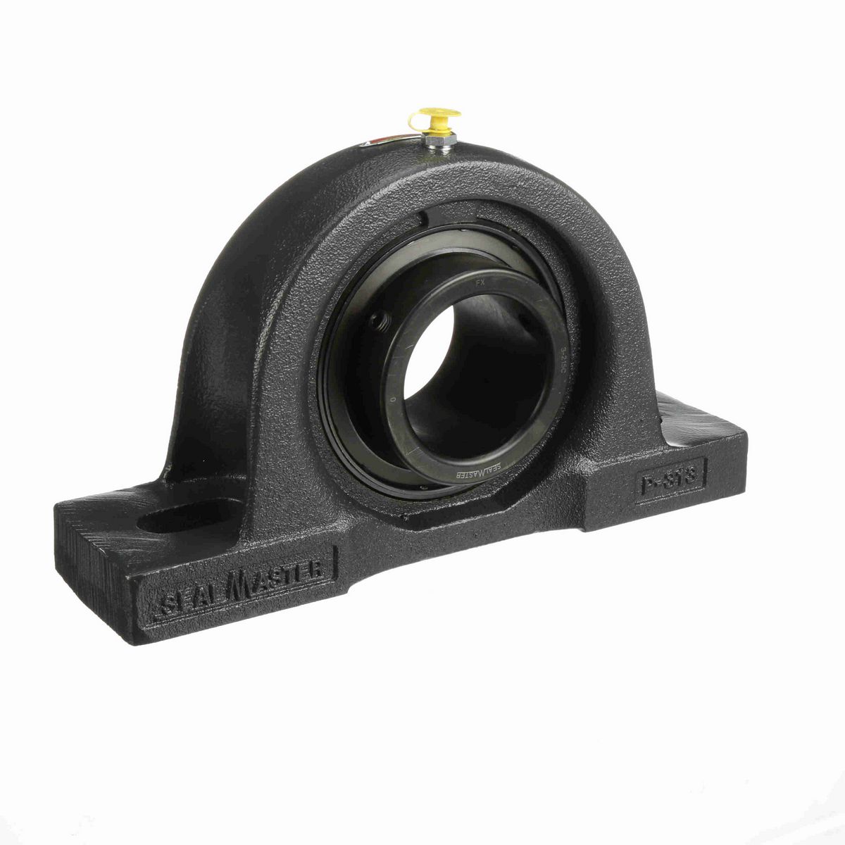 Sealmaster Mounted Cast Iron Two Bolt Pillow Block Ball Bearing - 52100 Bearing Steel, Black Oxided - Setscrew Lock - MP-47C