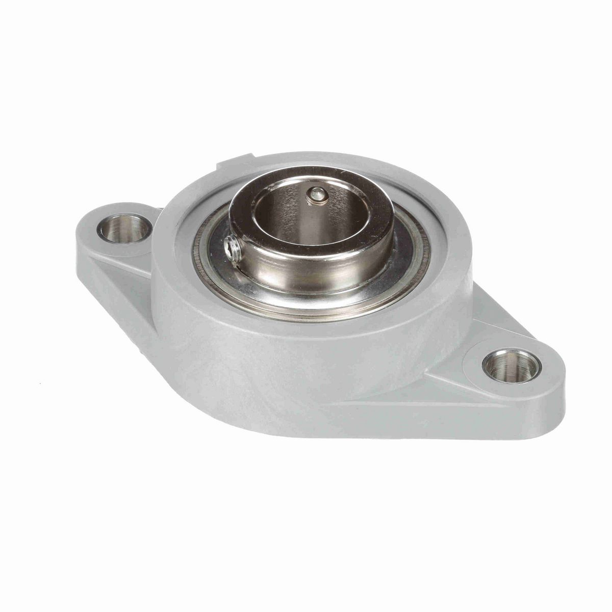 Sealmaster Mounted Composite Two Bolt Flange Ball Bearing - 52100 Bearing Steel, Phosphorus Nickel Coated - Setscrew Lock - Corrosion Resistant - Reduced Maintenance - Lubed for Life - CRFTC-PN20 RMW