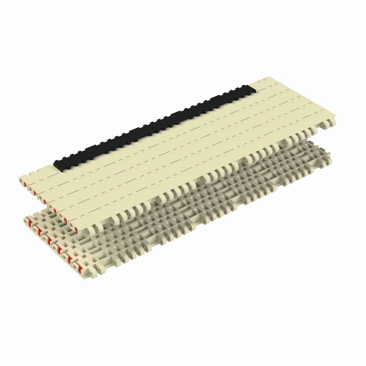Rexnord 7705 RubberTop® Straight Running RubberTop®, Material: Beige High Temperature, Width: 18in, Pitch: 1in - 10193893