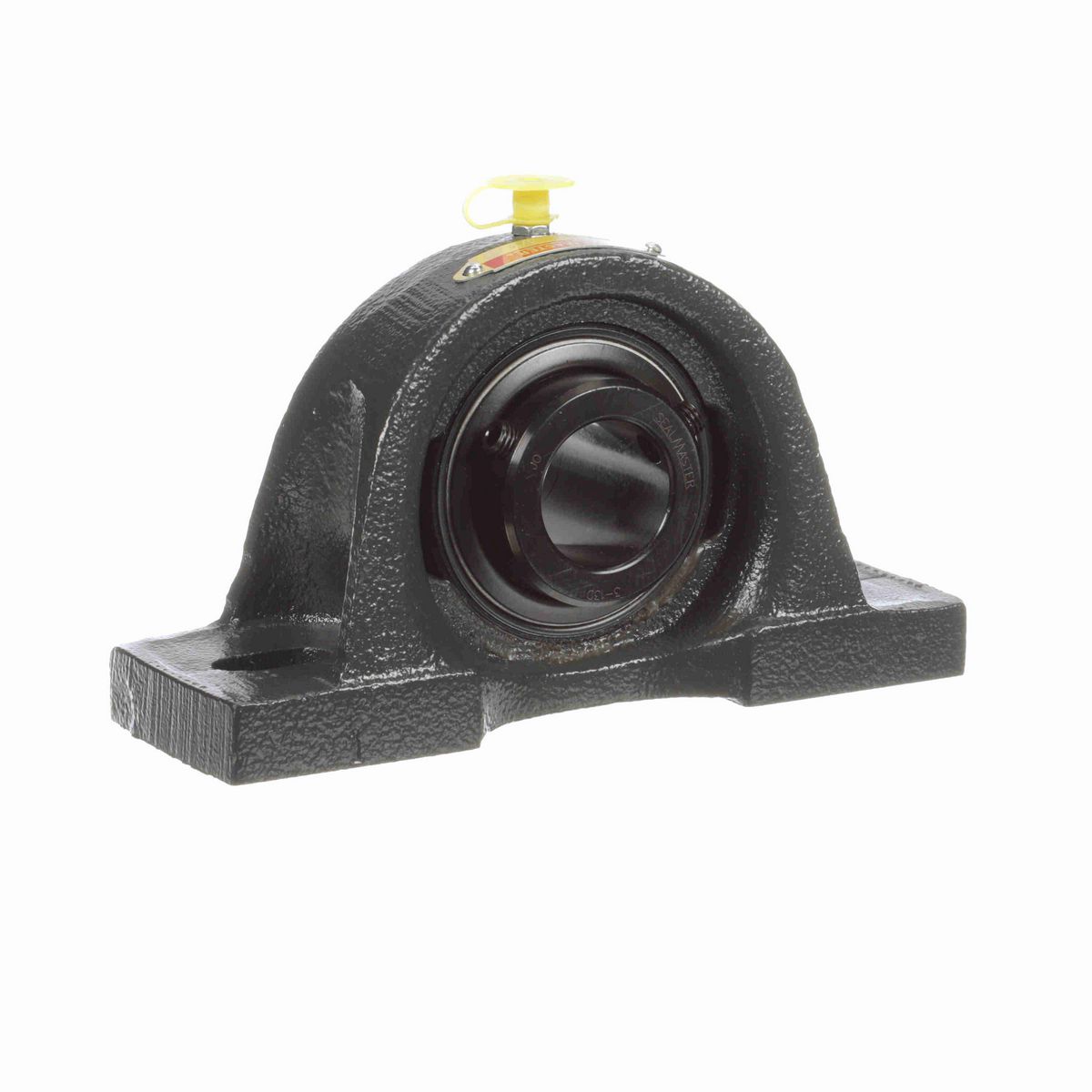 Sealmaster Mounted Cast Iron Two Bolt Pillow Block Ball Bearing - 52100 Bearing Steel, Black Oxided - Double Setscrew Lock - MPD-19