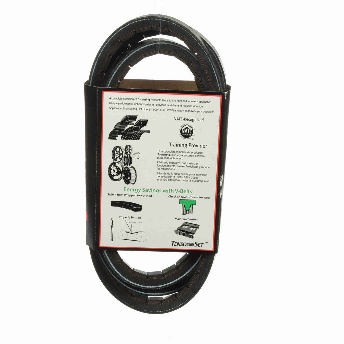 Browning EPDM Notched Belt 98% Efficient - 5VX750
