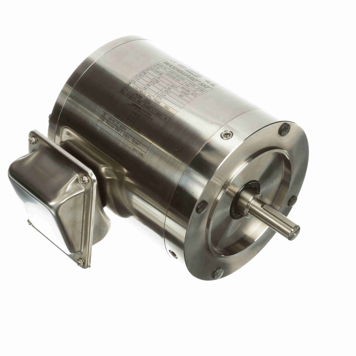 LEESON General Purpose Motor, 0.50 HP, 3 Ph, 60 Hz, 575 V, 1800 RPM, 56C Frame, TENV - 191232.00