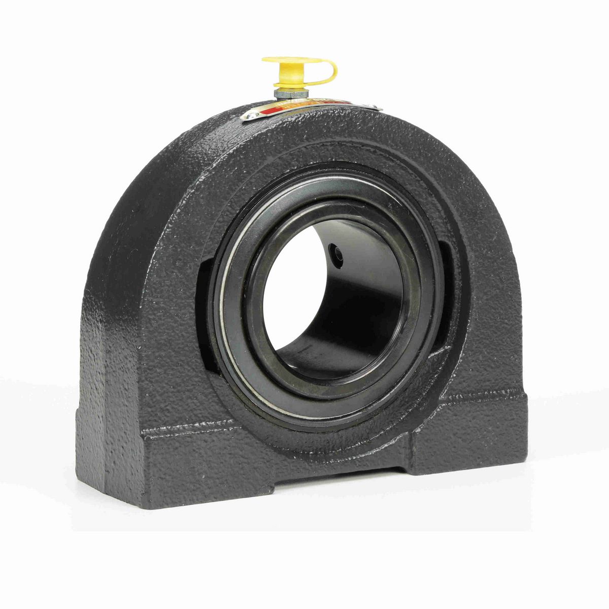 Sealmaster Mounted Cast Iron Tapped Base Pillow Block Ball Bearing - 52100 Bearing Steel, Black Oxided - Setscrew Lock - TB-210