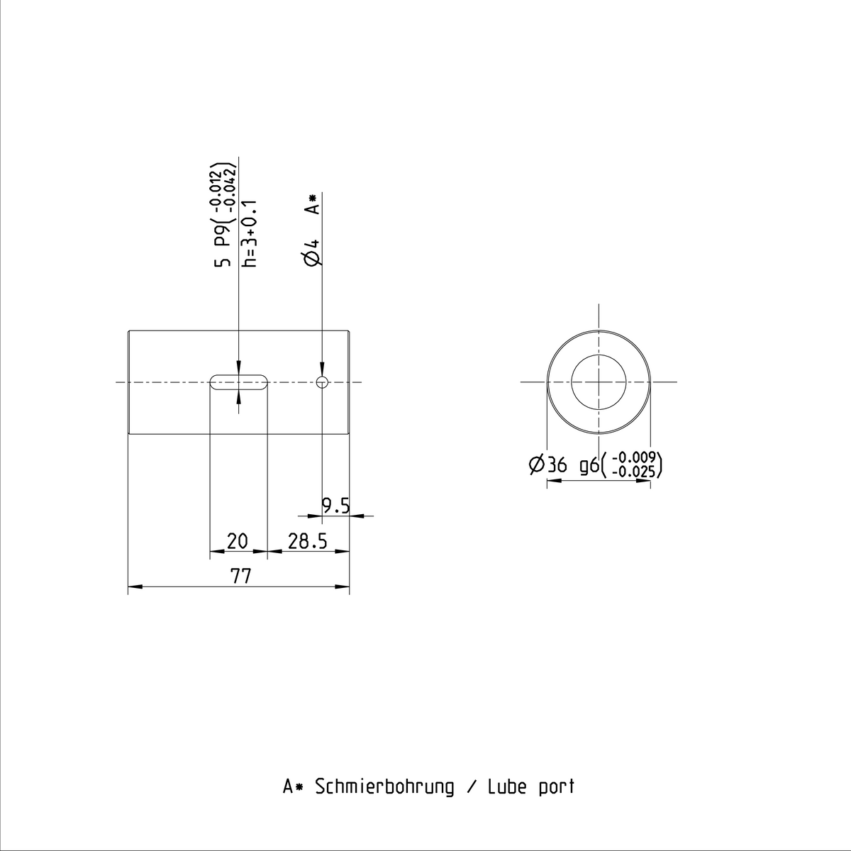 Одинарная цилиндрическая гайка Bosch Rexroth ZEM-E-S 20X20RX3,5-3 [R151217052]