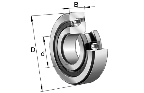 Упорно-радиальный шарикоподшипник FAG 7603025-2RS-TVP (7603025.2RS.TVP)