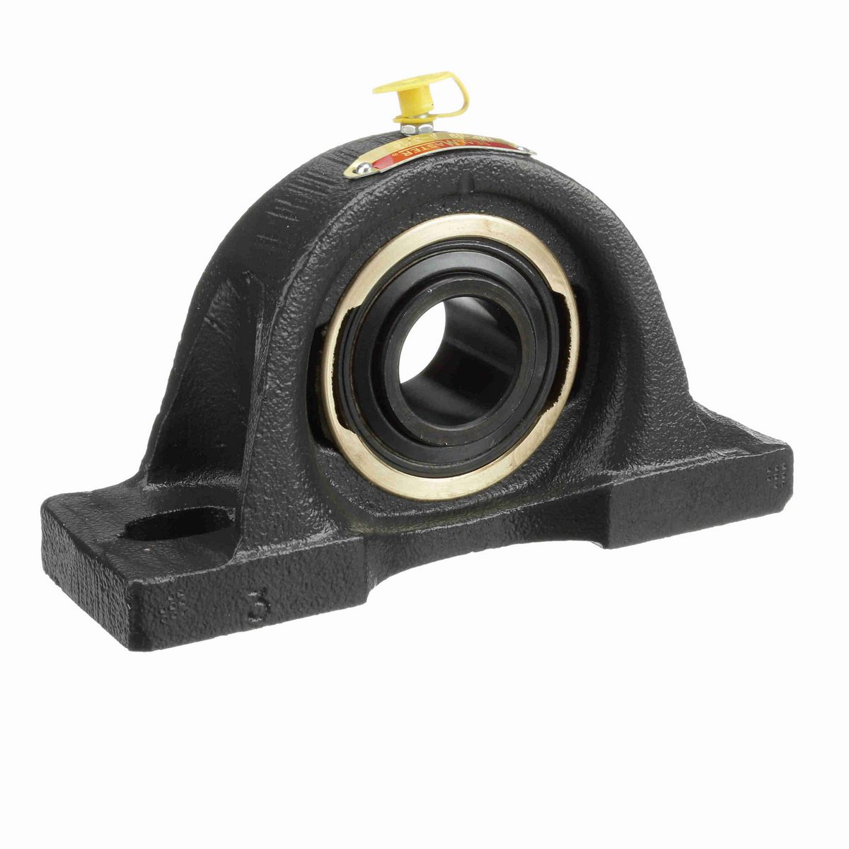 Sealmaster Mounted Cast Iron Two Bolt Pillow Block Ball Bearing - 52100 Bearing Steel, Black Oxided - Setscrew Lock - EMP-19