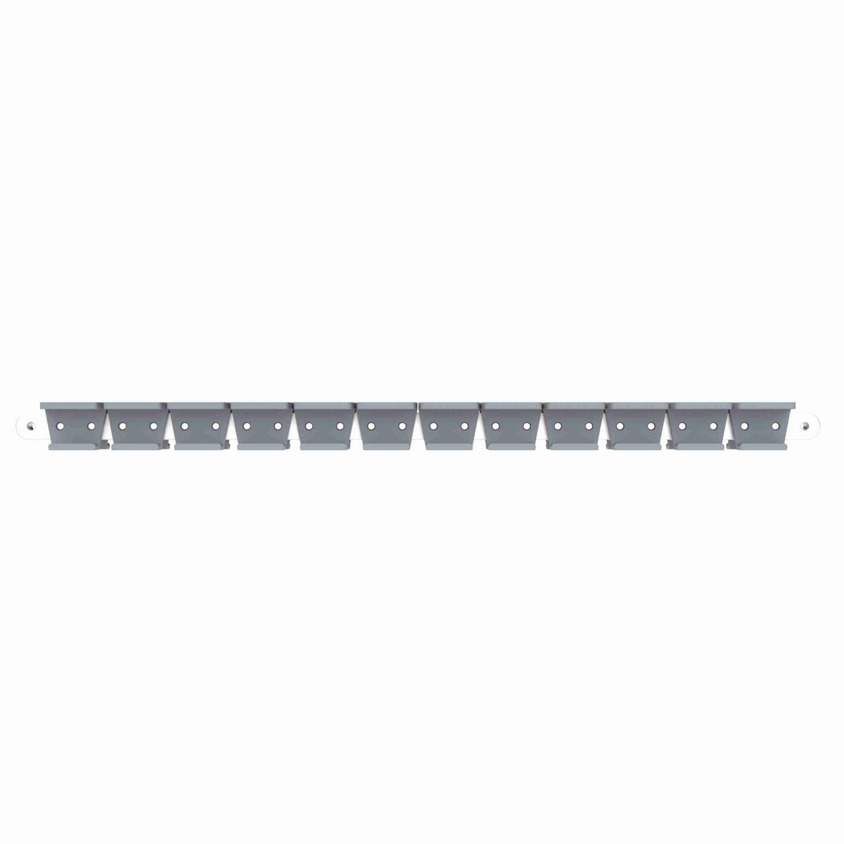 Rexnord 1873TAB Side-flexing Solid Top, Material: Silver Platinum Series, Width: 3.25in, Pitch: 1.5in - 81430842