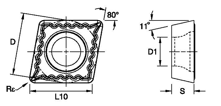 Screw-On Inserts Kennametal CPMT-UF [7088662]