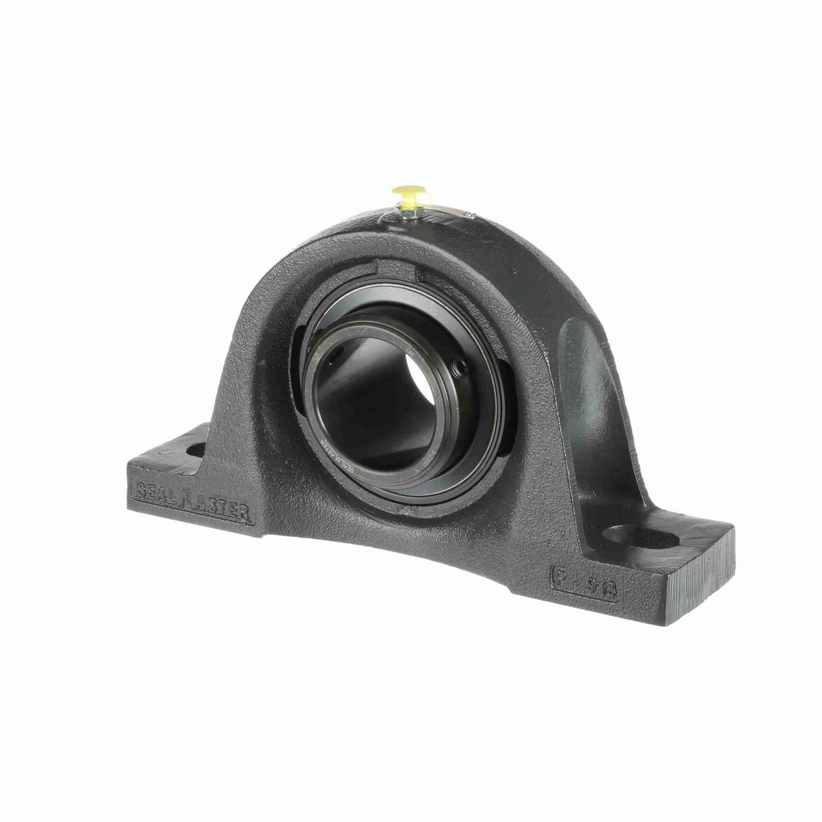 Sealmaster Mounted Cast Iron Two Bolt Pillow Block Ball Bearing - 52100 Bearing Steel, Black Oxided - Double Setscrew Lock - MSPD-47