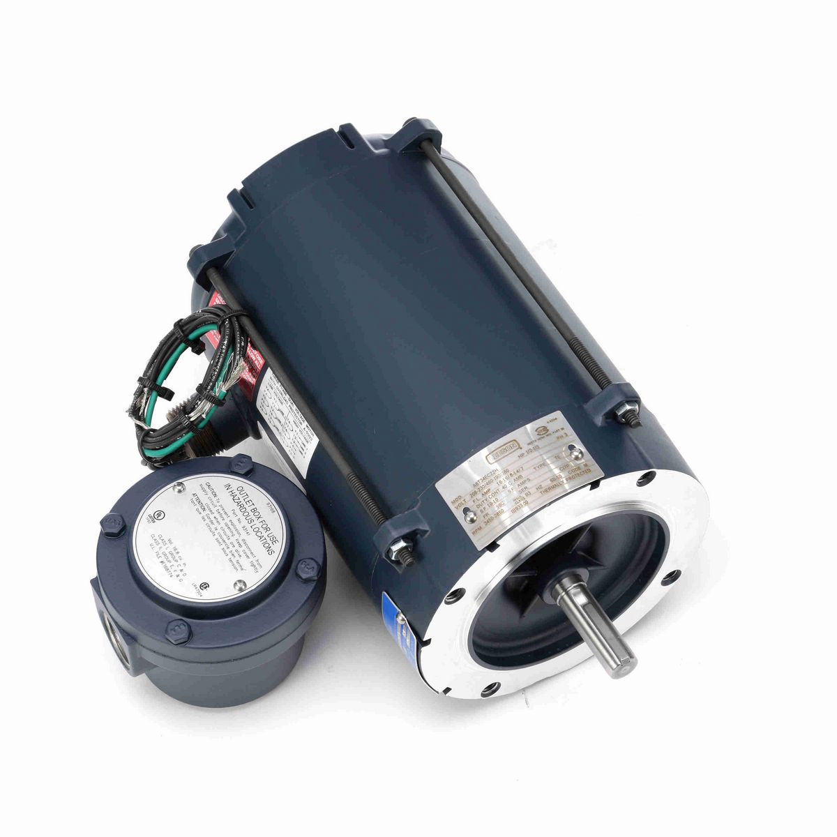 LEESON Explosion Proof Motor, 0.50 & 0.33 HP, 3 Ph, 60 & 50 Hz, 208-230/460 & 190/380 V, 3600 & 3000 RPM, 56C Frame, EPNV - 111933.00